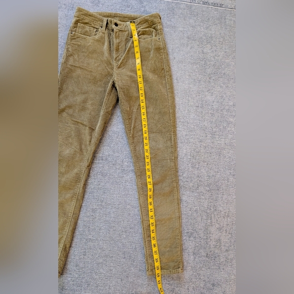 Levi's 721 Skinny High Rise Corduroy Pants Camel Brown Cotton Women's Size 29 - Picture 4 of 16